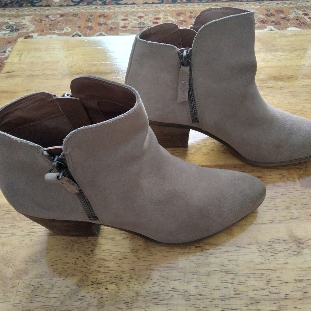 Frye Suede Ankle Boots with Zipper - Picture 6 of 8